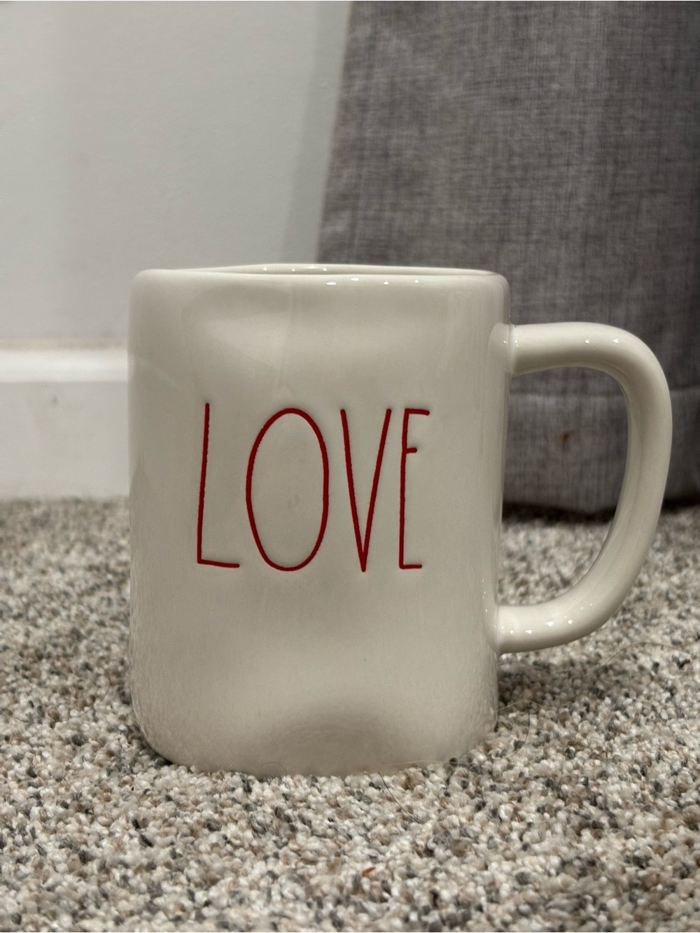 RAE DUNN Artisan Collection LOVE Valentine's Day Ceramic Mug Magenta